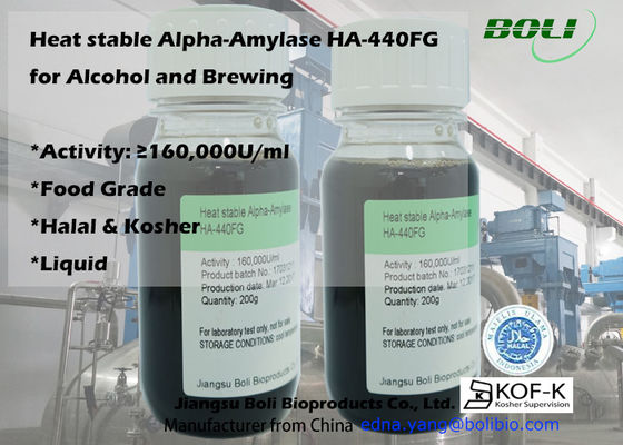 Амилаза Ha-440fg 160000u/Ml альфы жидкостных энзимов заваривать использования в качестве еды высокотемпературная
